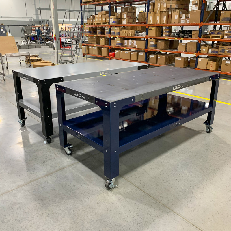 Wehrli Modular Steel Work Bench Top/Shelf Kit - 42in x 90in x .120in Thick (Grey) - Image 3