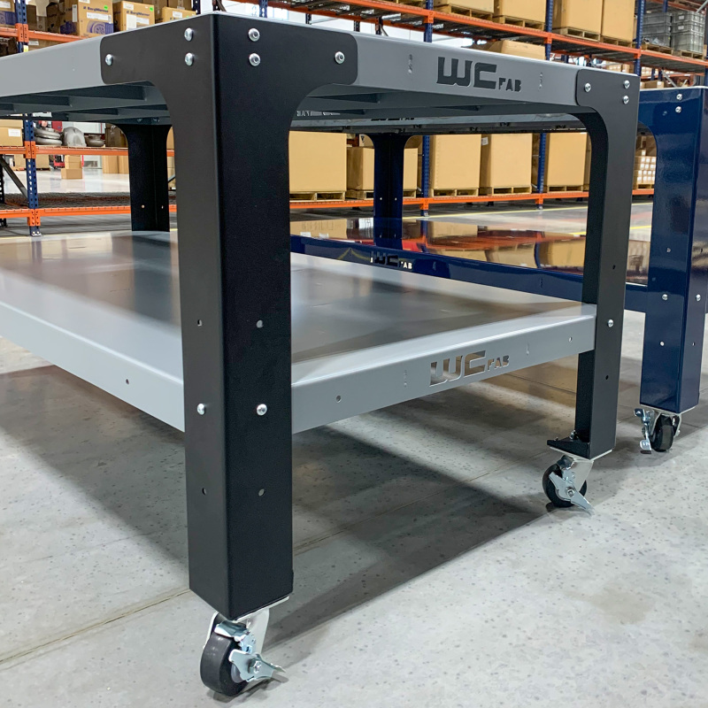 Wehrli Modular Steel Work Bench Top/Shelf Kit - 42in x 90in x .120in Thick (Grey) - Image 2