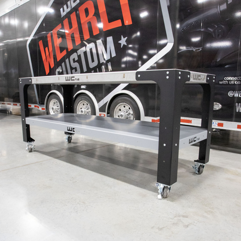 Wehrli Modular Steel Work Bench Top/Shelf Kit – 32in x 90in x .120in Thick (Raw Steel)